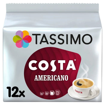 Tassimo Costa Americano Coffee Pods 12 por paquete