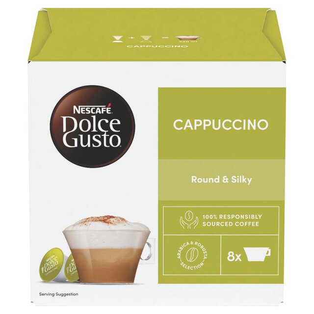 Nescafe Dolce Gusto Cappuccino Pods 8 per pack