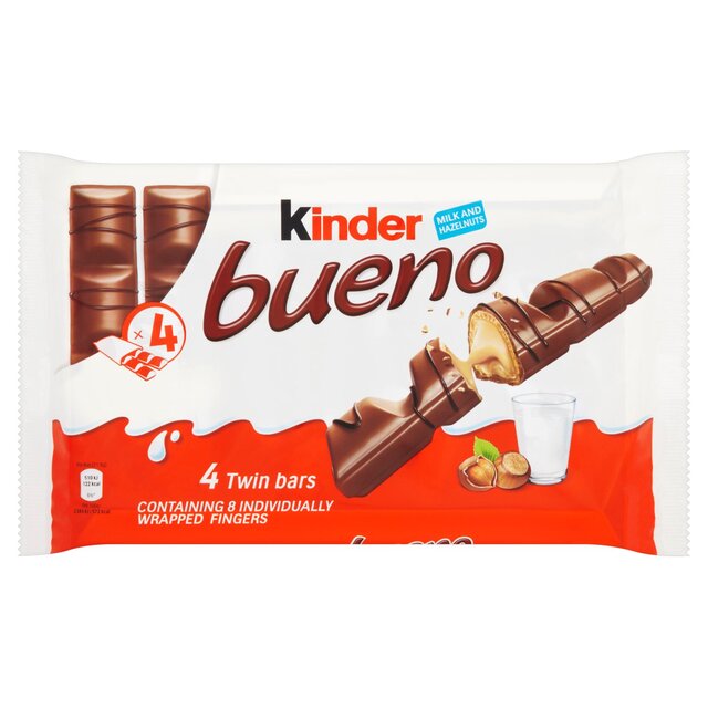 Kinder Bueno Milk & Hazelnut 4 per pack