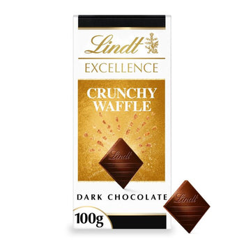Lindt Excellence Crunchy Waffle Dark Chocolate Bar 100g
