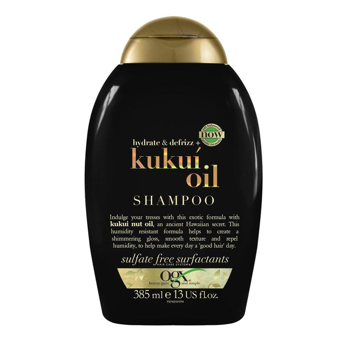 OGX Hydrate & DeFrizz+ Kukui Oil Ph SHAMPOO Balanced 385ml