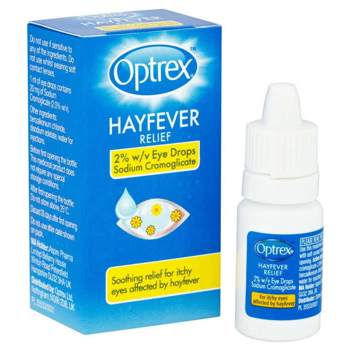 أوبتريكس لتخفيف حمى القش 2% مع قطرات للعين من كروموغليكات الصوديوم 10 مل