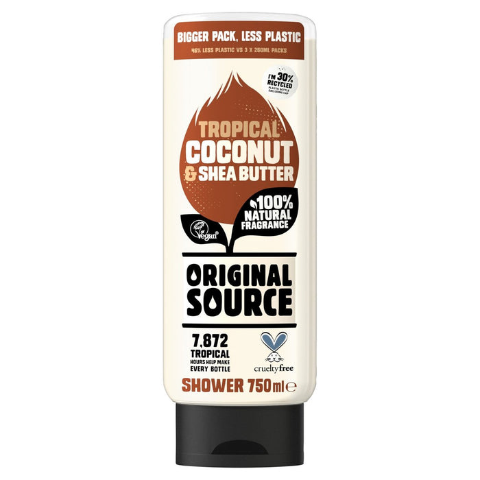 Source d'origine Wash Wash Coconut & Shea Butter 750ml