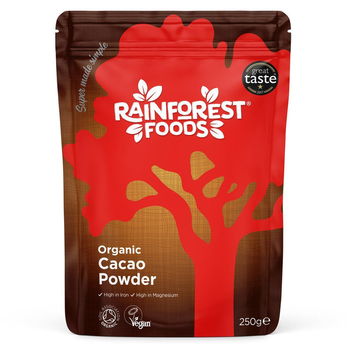 أطعمة الغابات المطيرة، مسحوق الكاكاو البيروفي العضوي، 250 جرام
