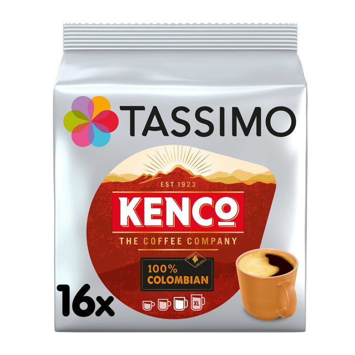 كبسولات قهوة كولومبية 100% من تاسيمو كينكو، 16 كبسولة في كل علبة