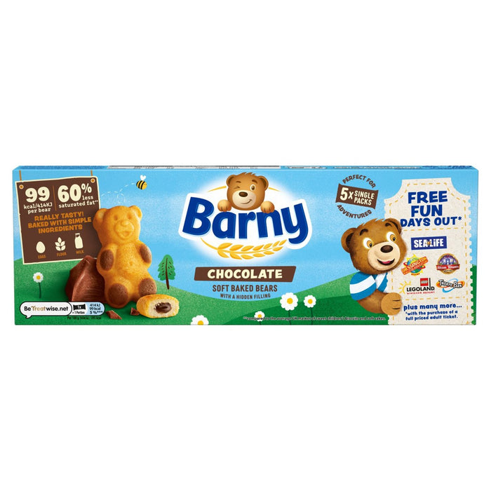 Barny Schokoladenschwamm Bär 5 Pack Multipack 125g