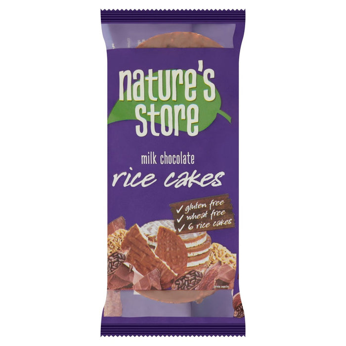 متجر الطبيعة - كعك الأرز بالشوكولاتة والحليب الخالي من الغلوتين 100 جرام