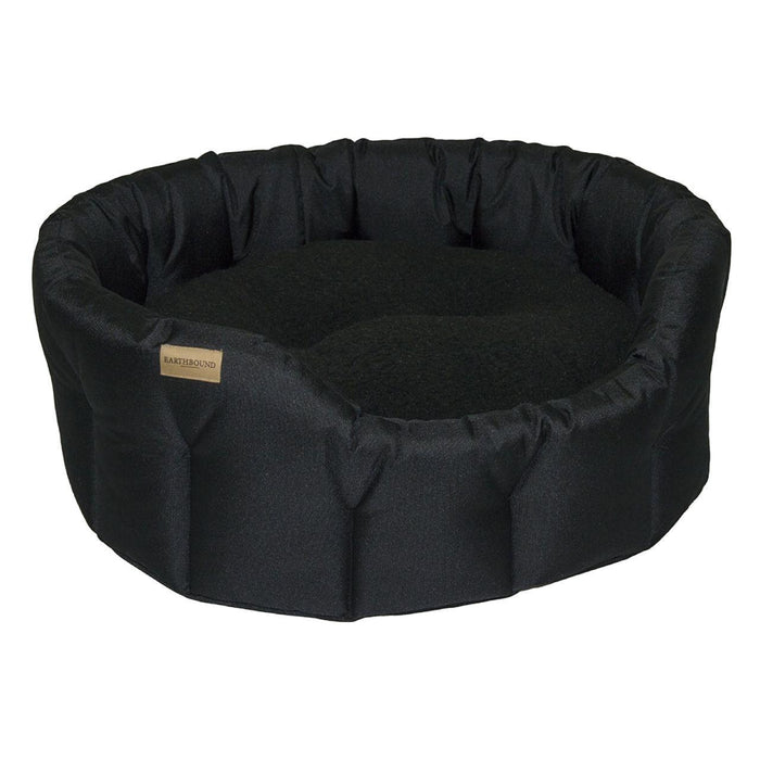 Earthbound Classic Waterproof Round Black Dog Bed Small
