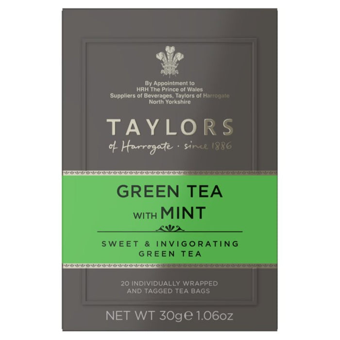 Taylors grüner Tee mit Minz -Teebeuteln 20 pro Pack