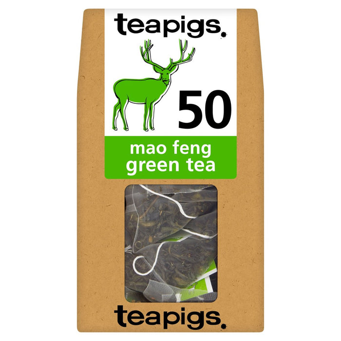 Teapigs ماو فنغ أكياس الشاي الأخضر 50 لكل حزمة