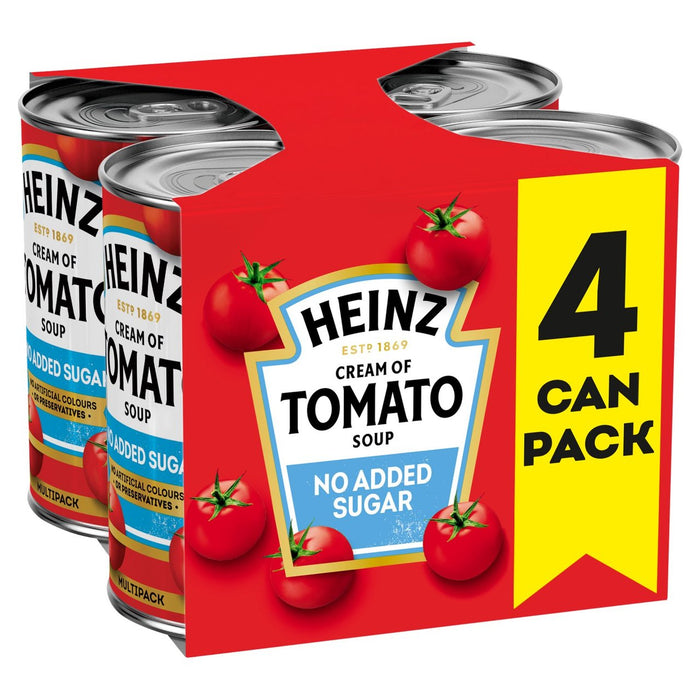 Heinz sin crema de azúcar agregada de sopa de tomate 4 x 400g