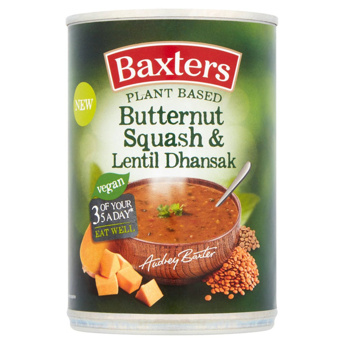 Sopa de calabaza y lentejas a base de planta de Baxters 380g