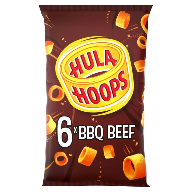 هولا هوبس باربيكيو لحوم البقر Multipack رقائق البطاطس 6 في كل علبة