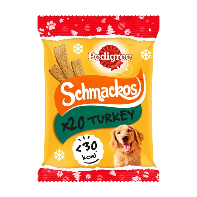 PEDIGREE Christmas Schmackos Dog Treats con Pavo 20 Stick 